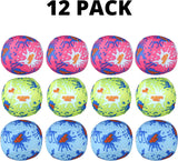 4E's Novelty 12 Pack Water Bomb Splash Balls – 3" Sponge Balls for Pool Party Kids