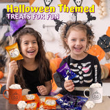 4E's Novelty Halloween 50 Mini Marshmallows Per Pack Per Pack 2 Styles, Vanilla Halloween Candy for Treat or Trick