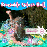 4E's Novelty 12 Pack Water Bomb Splash Balls – 3" Sponge Balls for Pool Party Kids