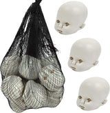 4E's Novelty Doll Heads Halloween Decorations, 12 Pcs Baby Doll Heads in Mesh Bag, 3.5" Baby Doll Heads for Halloween Perfect Decor