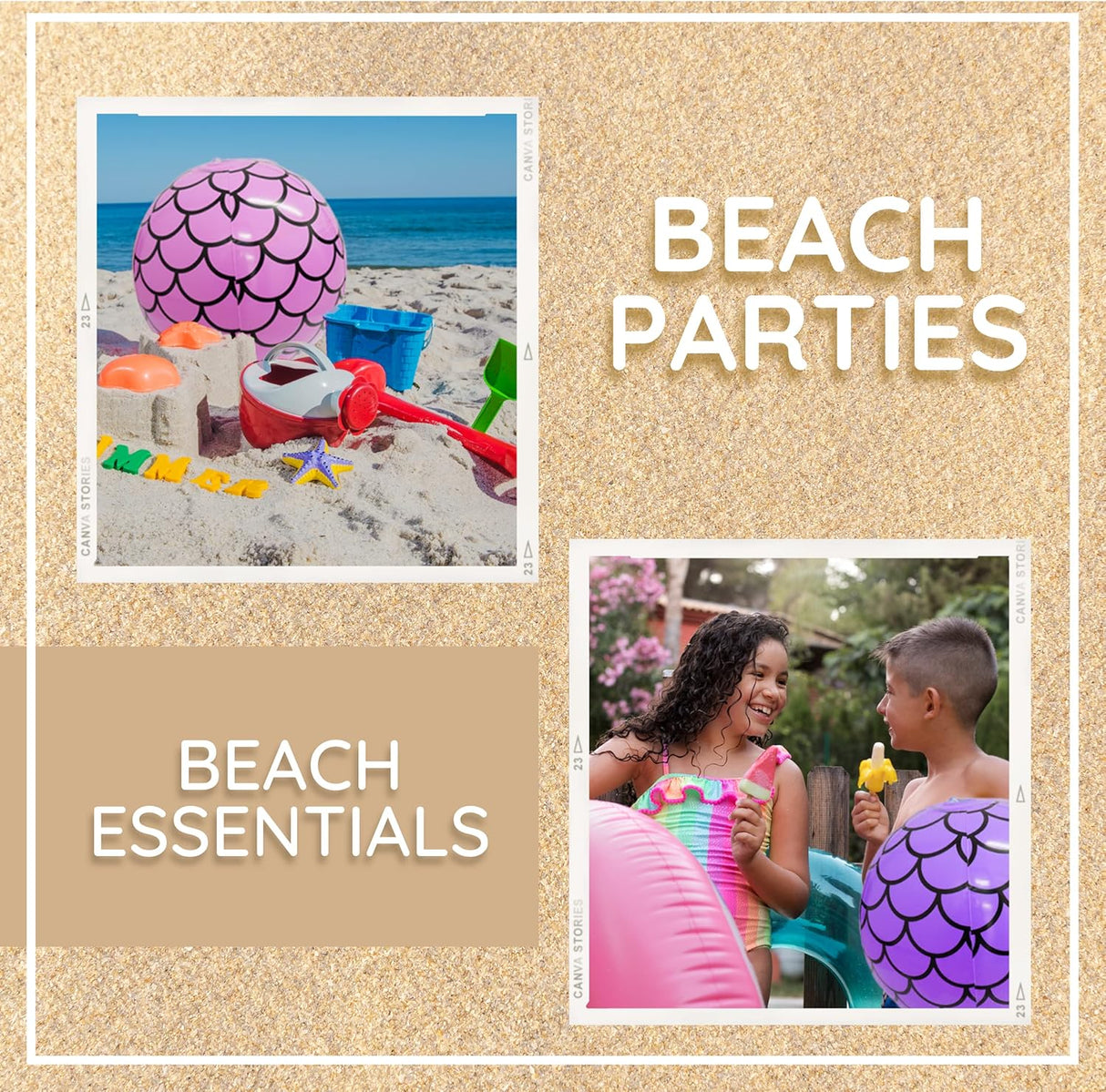 4E’s Novelty 4 Pack Mermaid Beach Balls – Pool Float Toys & Mermaid Party Fun