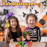 4E's Novelty Halloween Silly Monster Foam Magnet Crafts for Kids (4 Pack)