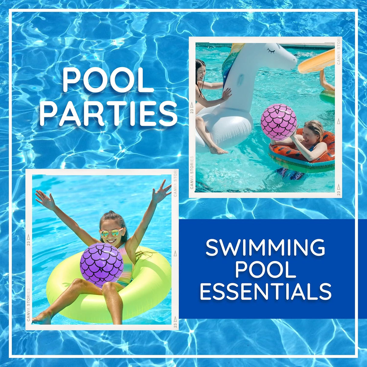 4E’s Novelty 4 Pack Mermaid Beach Balls – Pool Float Toys & Mermaid Party Fun