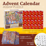 4E's Novelty Christmas Advent Calendar Jigsaw Puzzle – 1008 Pcs, 24-Day Countdown, Gift for Kids & Adults