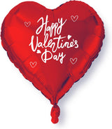 4E's Novelty 30-Pack 18” Heart Balloons – Bulk Red Foil Balloons for Valentine’s & Event Decor