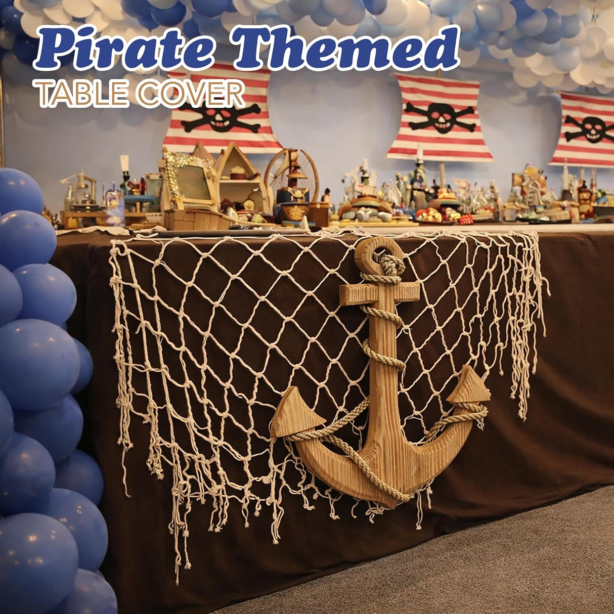14x4 ft Fish Net Decor - Nautical, Mermaid, Pirate Party Decoration