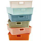 4E's Novelty 6 Pack Classroom Paper Baskets, Organizing Desk Boho Tray