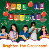 4E's Novelty Back to Classroom Decorations Banners, 2 Strings 10ft Welcome Back to School Banner