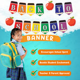 4E's Novelty Back to Classroom Decorations Banners, 2 Strings 10ft Welcome Back to School Banner