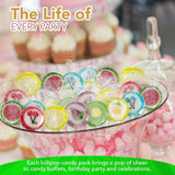 4E's Novelty Fruit Lollipops Bulk Set – 84 Individually Wrapped Suckers for Parties & Treat Bags, 1.1lb