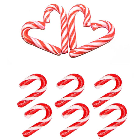 4E's Novelty 25 Pack Christmas Mini Individually Wrapped Candy Canes, Red and White Peppermint Candy Canes, Treats for Holiday Stockings