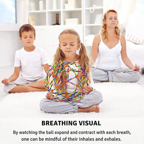 Colorful expanding and contracting ball.