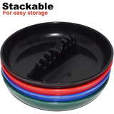 Escest Set of 4 Assorted Colors - Round Plastic Cigarette Cigar Ashtray Tabletop Ash Tray