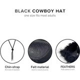Feathered Cowboy Hat & Heart Sunglasses for Women