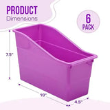 File Bins: Plastic Storage Bin File Organizer Classroom Organization Storage Basket Desk with Storage Desktop Organizer