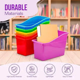 File Bins: Plastic Storage Bin File Organizer Classroom Organization Storage Basket Desk with Storage Desktop Organizer