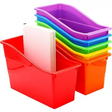 File Bins: Plastic Storage Bin File Organizer Classroom Organization Storage Basket Desk with Storage Desktop Organizer