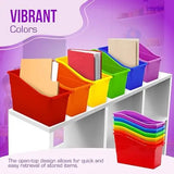 File Bins: Plastic Storage Bin File Organizer Classroom Organization Storage Basket Desk with Storage Desktop Organizer