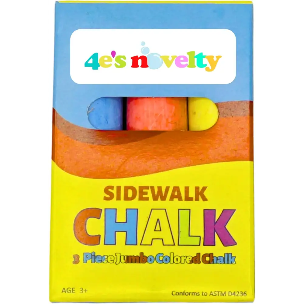  Jumbo Chalk for Kids, 24 pcs per pack , Non-Toxic Sidewalk Chalk Bulk Pack, Ideal for Toddlers ages 1 to 3