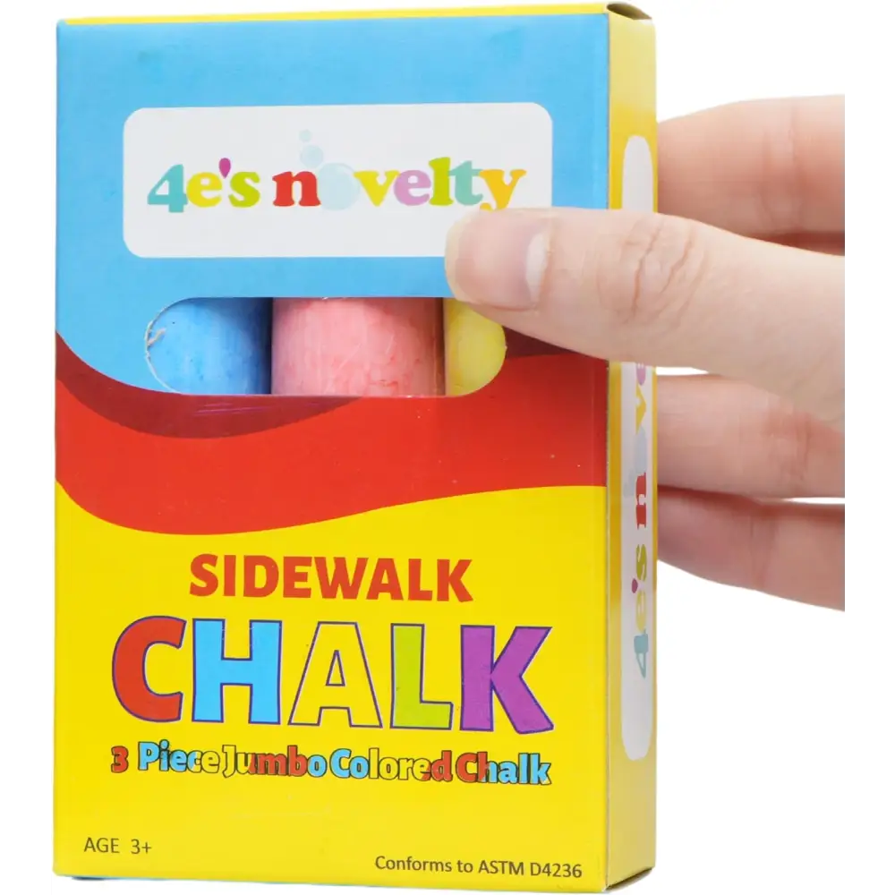  Jumbo Chalk for Kids, 24 pcs per pack , Non-Toxic Sidewalk Chalk Bulk Pack, Ideal for Toddlers ages 1 to 3
