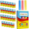  Jumbo Chalk for Kids, 24 pcs per pack , Non-Toxic Sidewalk Chalk Bulk Pack, Ideal for Toddlers ages 1 to 3
