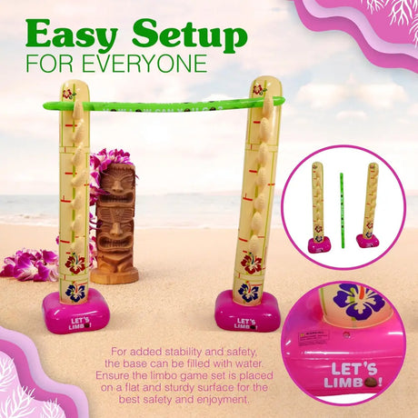Lua Limbo Game Set Inflatable Limbo Sticks for Kids and Adults Pool Party and Picnic Family Fun Twister Game for All