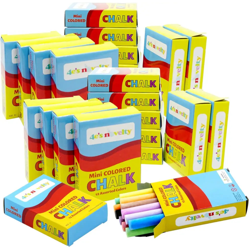 Mini Chalk Set - Sidewalk Chalks for Kids, Crayola Chalks Party Favors - 24 pcs per pack