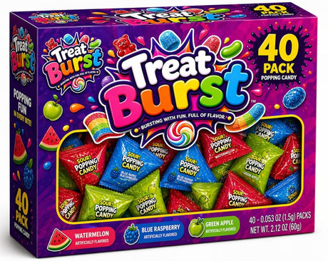 Treat Burst Sour Popping Candy 40 Pack