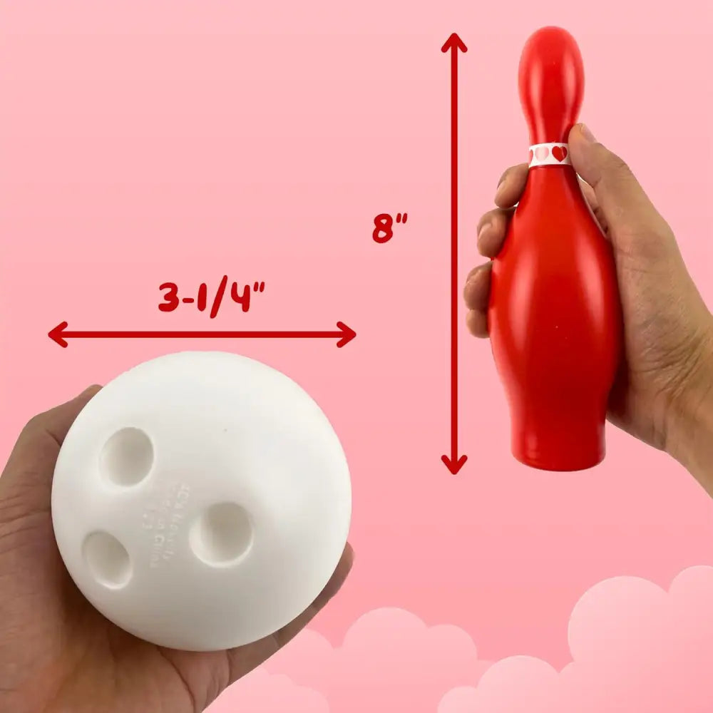 Valentine’s Day Bowling Game Set - 10 Pins 2 Balls for Kids & Adults
