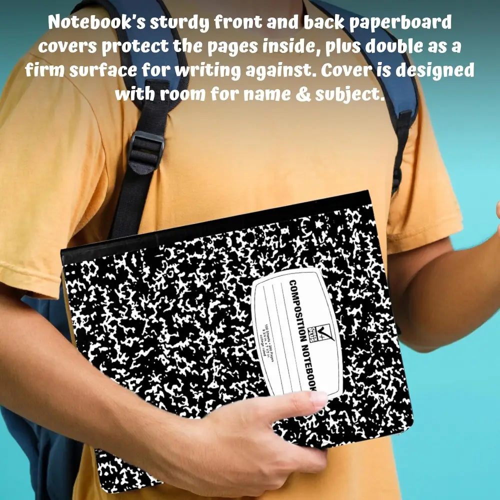 Wide Ruled Composition Notebooks [4 Pack] Hard Cover 100 sheets 9.75’’ x 7.5’’ - Back to School Supplies For Students &