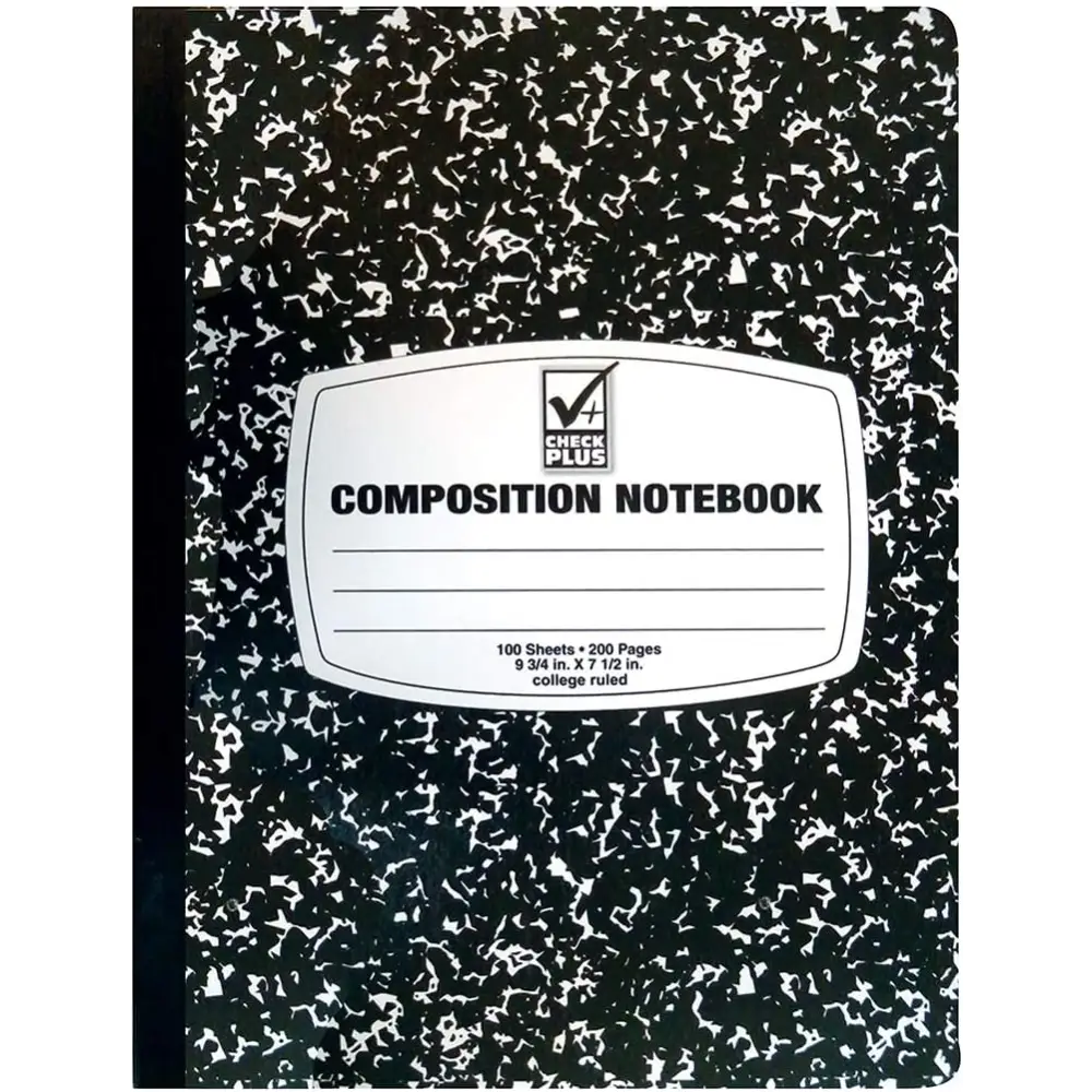 Wide Ruled Composition Notebooks [4 Pack] Hard Cover 100 sheets 9.75’’ x 7.5’’ - Back to School Supplies For Students &