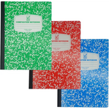 Wide Ruled Notebook Assorted Color Marble Composition Notebook Primary K-2 College Ruled - 3 pcs Notebooks for School