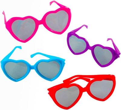 Kids Heart Shaped Sunglasses (30 Pack) Bulk Glasses - Valentines Day Party Favors Gifts for Kids Classroom Exchange by 4E's Novelty