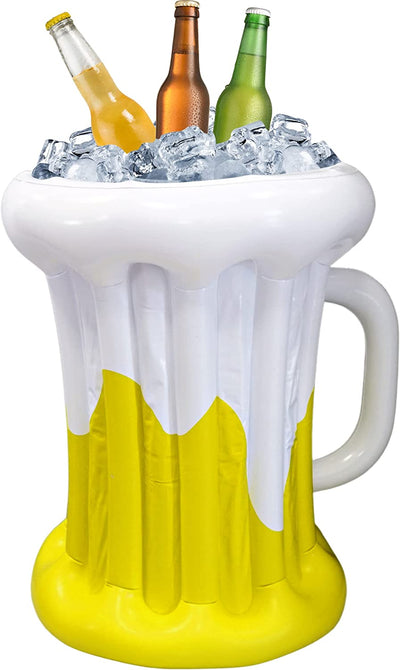 Inflatable Beer Cooler 22" Stein Mug Inflatable Cooler for Parties, 1 Piece for Themed Party Decorations, Oktoberfest Party Supplies by 4E's Novelty