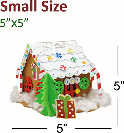 4E's Novelty Foam Gingerbread House Craft Kit (1 Pack) for Kids with Foam Stickers, Build & Decorate it Yourself DIY Christmas Crafts for Kids & Toddlers