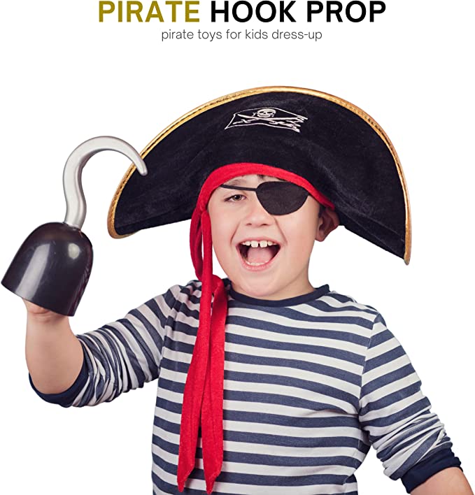 Pirate Hook (2 Pack) 8 Captain Hook for Pirate Costume Accessory for – 4Es  novelty