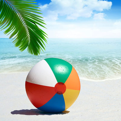 4E's Novelty Beach Balls [3 Pack] 20" Inflatable Beach Balls for Kids - Beach Toys for Kids & Toddlers, Pool Games, Pool Toy